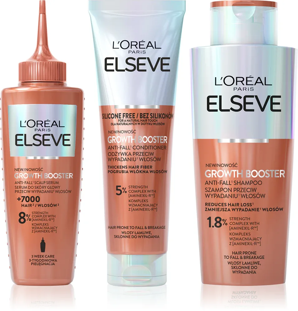 L’Oréal Paris Elseve Growth Booster - Набор для ухода за волосами L’Oreal Paris Elseve Growth Booster против выпадения волос, 3 шт, 3 шт