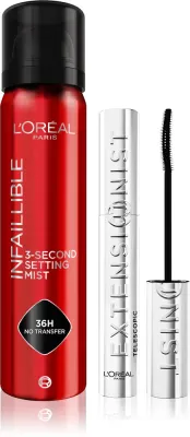 L’Oréal Paris Make-up Set - Набор для макияжа L’Oreal Paris Make-up Set фиксирующий спрей и тушь для ресниц, 2 шт, 2 шт