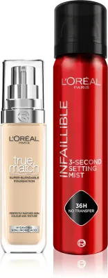 L’Oréal Paris Make-up Set - Набор для макияжа L’Oreal Paris Make-up Set тональный флюид и фиксирующий спрей, 2 шт, 2 шт