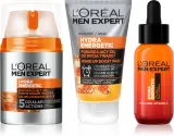 L’Oréal Paris Men Expert Hydra Energetic - Набор для ухода за лицом L’Oreal Paris Men Expert Hydra Energetic мужской, сыворотка, гель и крем, 3 шт, 3 шт — фото 1