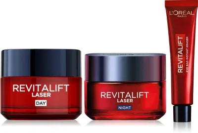 L’Oréal Paris Revitalift - Набор для ухода за лицом L’Oreal Paris Revitalift Laser дневной и ночной кремы, средство для глаз, 3 шт, 3 шт