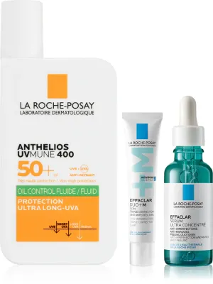 Набор для ухода за проблемной кожей La Roche-Posay Effaclar Anti Imperfection Routine сыворотка, уход и флюид SPF 50+, 1 шт
