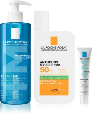 Набор для ухода за проблемной кожей La Roche-Posay Anti Imperfection Routine гель, уход и флюид SPF 50+, 1 шт