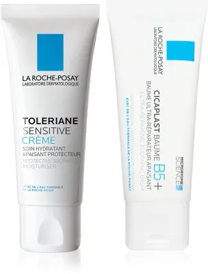 Набор для ухода за чувствительной кожей La Roche-Posay Cicaplast бальзам и увлажняющий крем, 1 шт