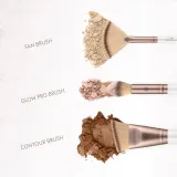 Набор кистей для макияжа Luvia Cosmetics Highlight Contour Set с дорожным чехлом, для контуринга и хайлайтера, 4 шт — фото 2