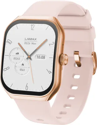 Смарт-часы LAMAX Electronics Flow AMOLED Rose Gold с дисплеем OLED, 1 шт