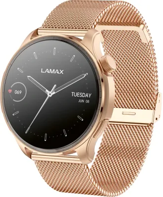 Смарт-часы LAMAX Electronics Prism AMOLED Rose Gold с дисплеем OLED, 1 шт