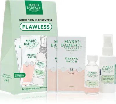 Набор для ухода за лицом Mario Badescu Good Skin Is Forever Flawless патчи, лосьон и спрей, подарочный