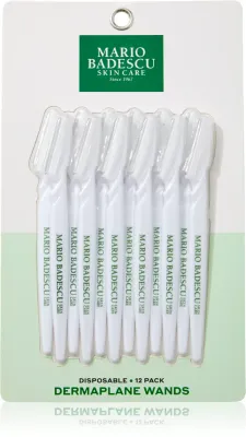 Бритвы для лица Mario Badescu Dermaplane Wands для коррекции бровей, отшелушивающие, 12 шт