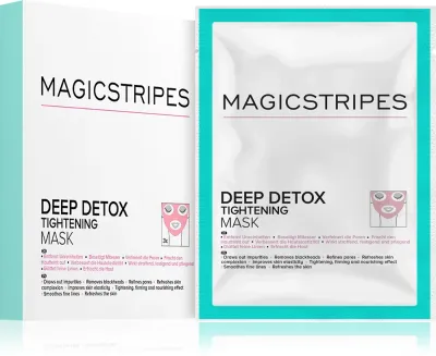 Маска для лица MAGICSTRIPES Deep Detox тканевая, детокс, с монтмориллонитом и каолином, 3 шт