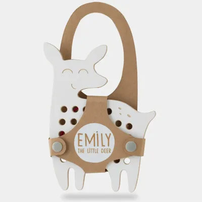 Деревянная шнуровка Milin Big Wooden Lacing Toy Little Deer Emily развивающая, складная, 1 шт 18 cm x 13 cm x 0,7 cm