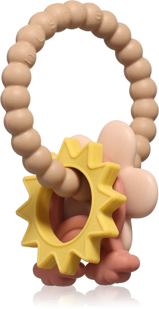 Прорезыватель-кольцо Mushie Teething Ring силиконовый, разноцветный, 1 шт Nature