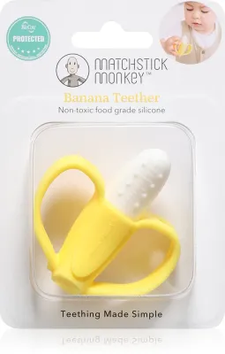 Прорезыватель Matchstick Monkey Banana Teether, силиконовый, лёгкий, 1 шт 3m+