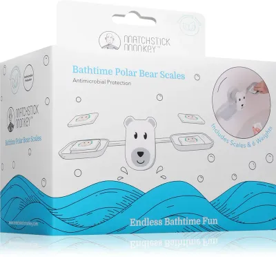 Игрушка для ванны Matchstick Monkey Bathtime Scale Polar Bear, складная, развивающая, 1 шт 12m+