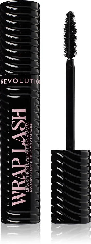 Тушь для ресниц Revolution Wrap Lash чёрная, объём и удлинение, 8,5 мл, оттенок Ultra Black