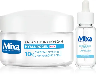 Набор для лица Mixa Allantoin Restore Hyalurogel крем и сыворотка, 2 предмета, 2 шт