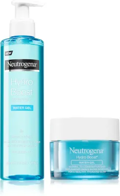 Набор для ухода за лицом Neutrogena Hydro Boost Night Routine, очищающий гель и увлажняющий гель