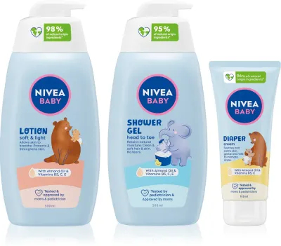 Набор NIVEA BABY для ухода за телом ребёнка, гель, молочко и крем