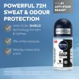 Антиперспирант-ролик NIVEA MEN Black White Invisible Original для мужчин, 50 мл — фото 2