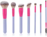 Набор кистей для макияжа Noelle Makeup Brush Set 7/1 Candy с синтетическим ворсом, для пудровых и кремовых текстур, 7 шт — фото 1