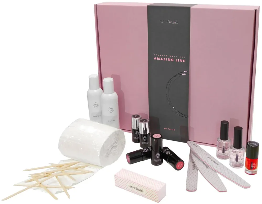Набор для маникюра с гель-лаком NaniNails Amazing Line с лампой UV/LED, стойкий