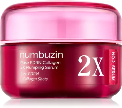 Сыворотка для лица Numbuzin No. 2 Rose PDRN Collagen 2X Plumping Serum с коллагеном, 30 мл