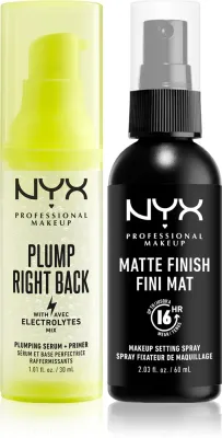 Набор для макияжа NYX Professional Makeup Make-Up Set матовый спрей-фиксатор и база с эффектом объёма, 2 шт