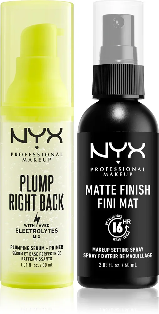 Набор для макияжа NYX Professional Makeup Make-Up Set матовый спрей-фиксатор и база с эффектом объёма, 2 шт