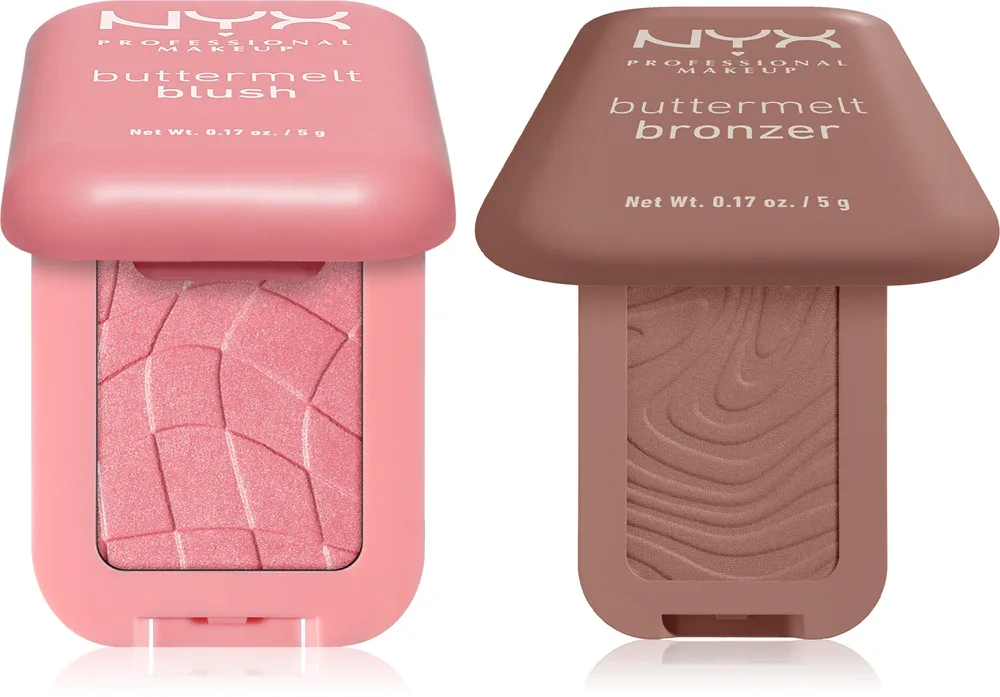 Набор для лица NYX Professional Makeup Buttermelt пудровые румяна и бронзер, с маслом ши, сатиновый финиш, 2 шт