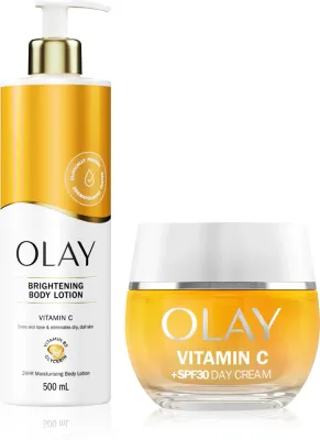 Набор для лица и тела Olay Vitamin C с витамином С и ниацинамидом, SPF, 1 шт