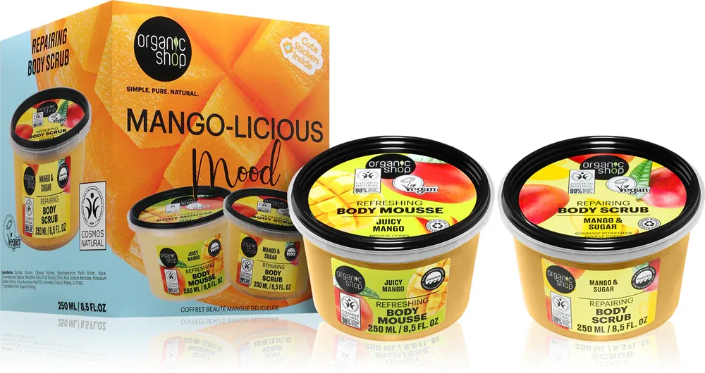 Набор косметики для тела Organic Shop Mango-licious Mood Beauty Set с манго, подарочный