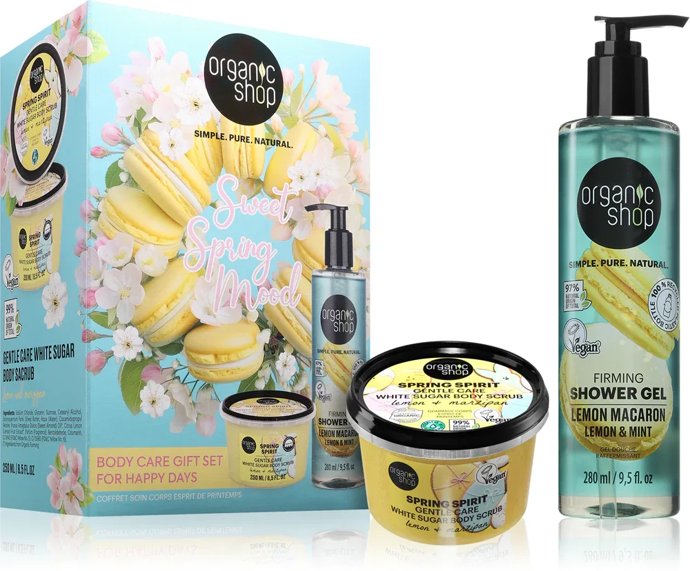Набор косметики для тела Organic Shop Sweet Spring Mood с лимоном, подарочный