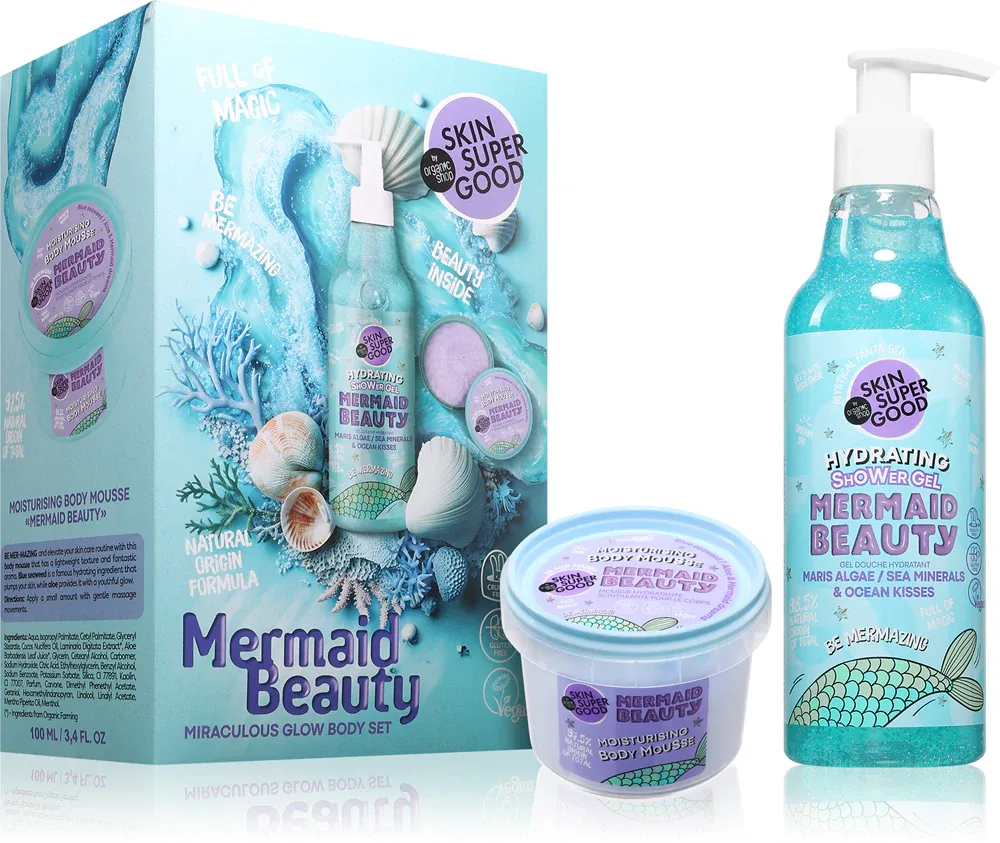 Набор косметики для тела Organic Shop Skin Super Good Mermaid Beauty увлажняющий, подарочный