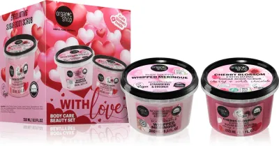 Набор косметики для тела Organic Shop With Love с вишней и клубникой, подарочный