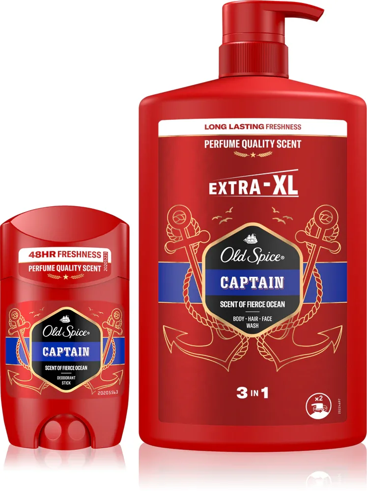 Набор Old Spice Captain гель для душа и дезодорант-стик, 1 шт