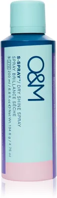 Original & Mineral S-Spray Dry Shine Spray - Спрей-блеск для волос Original Mineral S-Spray Dry Shine с лёгкой фиксацией, 200 мл, 200 мл