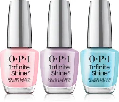 Набор лаков для ногтей OPI Infinite Shine Set гелевых, фиолетовый/синий/розовый, 3 шт