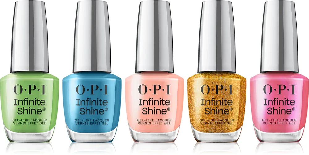 Набор лаков для ногтей OPI Infinite Shine Set перламутровые с блёстками, 5 шт