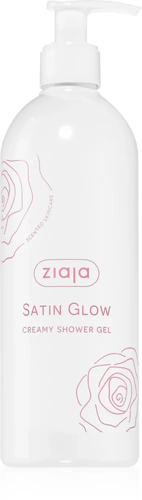 Крем-гель для душа Ziaja Satin Glow Creamy Shower Gel с сатиновым сиянием, 390 мл