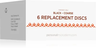 Сменные диски для тела PMD Beauty Replacement Discs Black Coarse, 6 шт