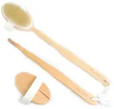 Мочалка для спины PALSAR7 Wooden Back Scrubber деревянная, с ручкой-подвеской, 1 шт — фото 2
