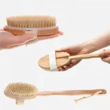 Мочалка для спины PALSAR7 Wooden Back Scrubber деревянная, с ручкой-подвеской, 1 шт — фото 3