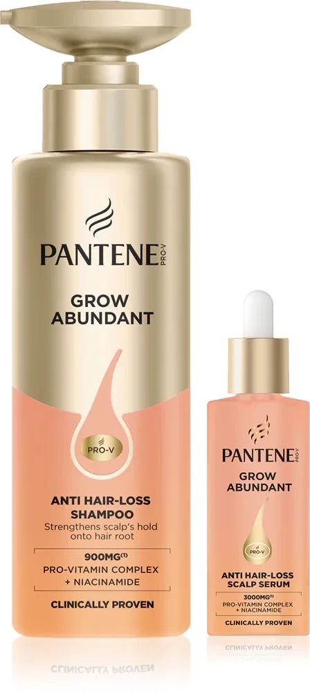 Набор против выпадения волос Pantene Grow Abundant шампунь и сыворотка, 1 шт