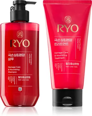 Набор для волос RYO Damage Care Nourishing, для регенерации повреждённых волос, шампунь 480 мл и уход 300 мл, 1 шт