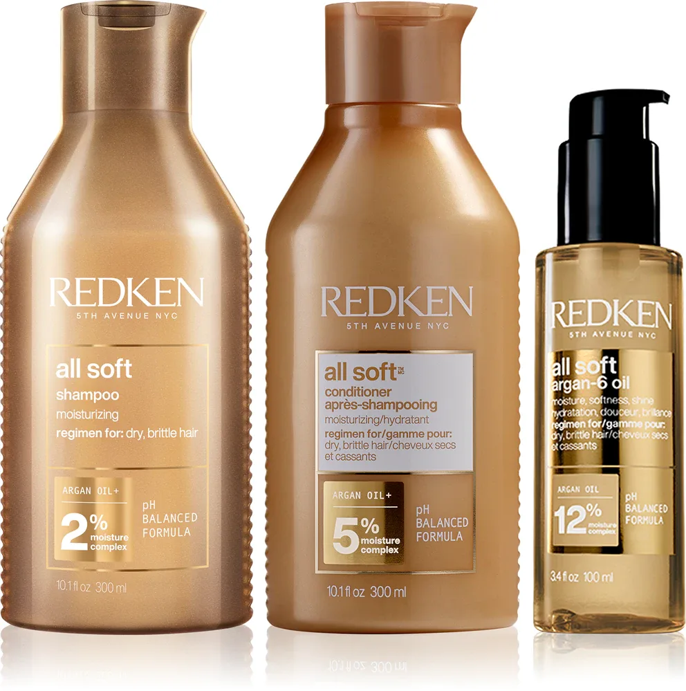 Набор для сухих волос Redken All Soft шампунь, кондиционер и масло, 1 шт