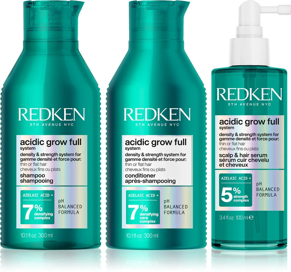 Набор для густоты волос Redken Acidic Grow Full System шампунь, кондиционер и сыворотка, 1 шт