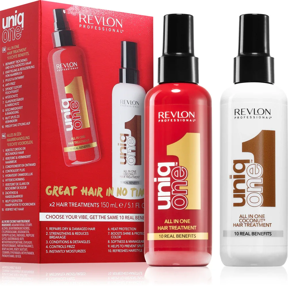 Набор для волос Revlon Professional UniqOne Hair Treatment Pack восстанавливающий уход 10 в 1 + классический уход, 1 шт