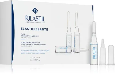 Ампулы для лица Rilastil Elasticizzante повышающие эластичность кожи, для кожи с рубцами, 10× 5 мл