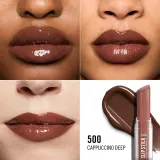 Помада Rimmel Stay Glossy блестящая, увлажняющая, 3,4 г, оттенок CAPPUCCINO DEEP — фото 3