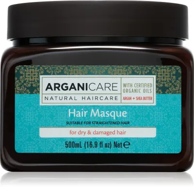 Маска для волос Arganicare Argan Oil Shea Butter Hair Masque интенсивно увлажняющая, для всех типов волос, 500 мл